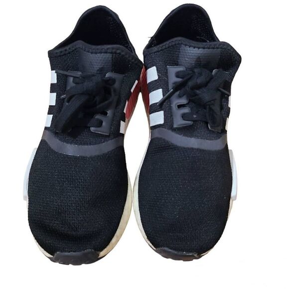 Adidas Women's NMD_R1 Black Running Shoes Pink Metallic Gently Worn Size 7 - Picture 2 of 6